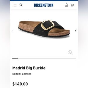 Madrid Big Buckle Black with Gold Buckle